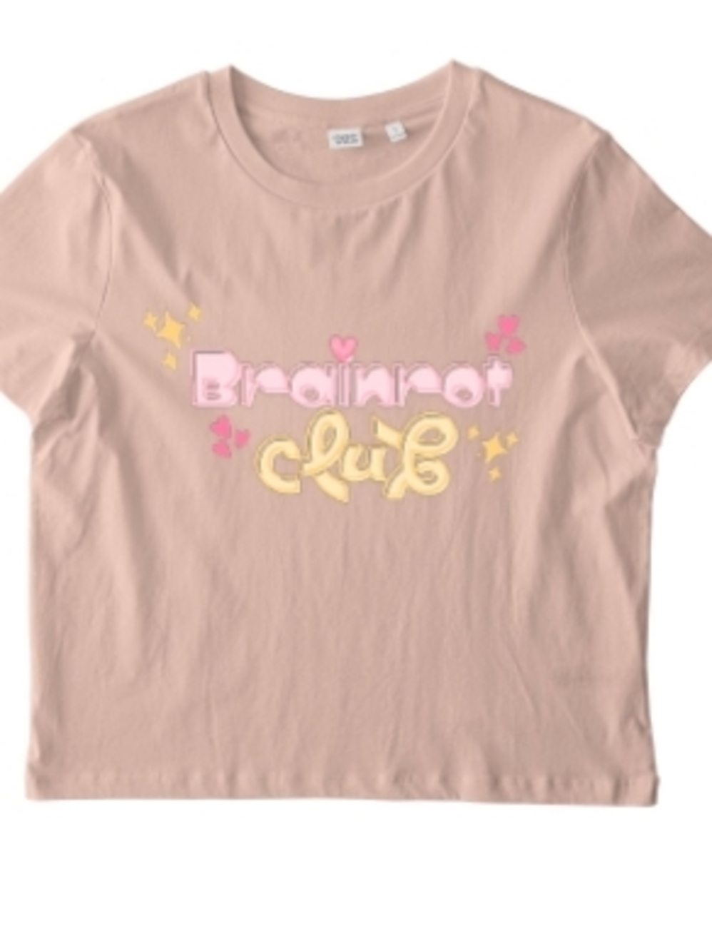 Girls' Pink Graphic 'Brainnot Club' Short Sleeve Tee